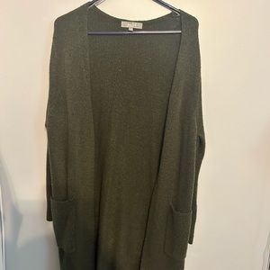 Dark green long cardigan size 1x